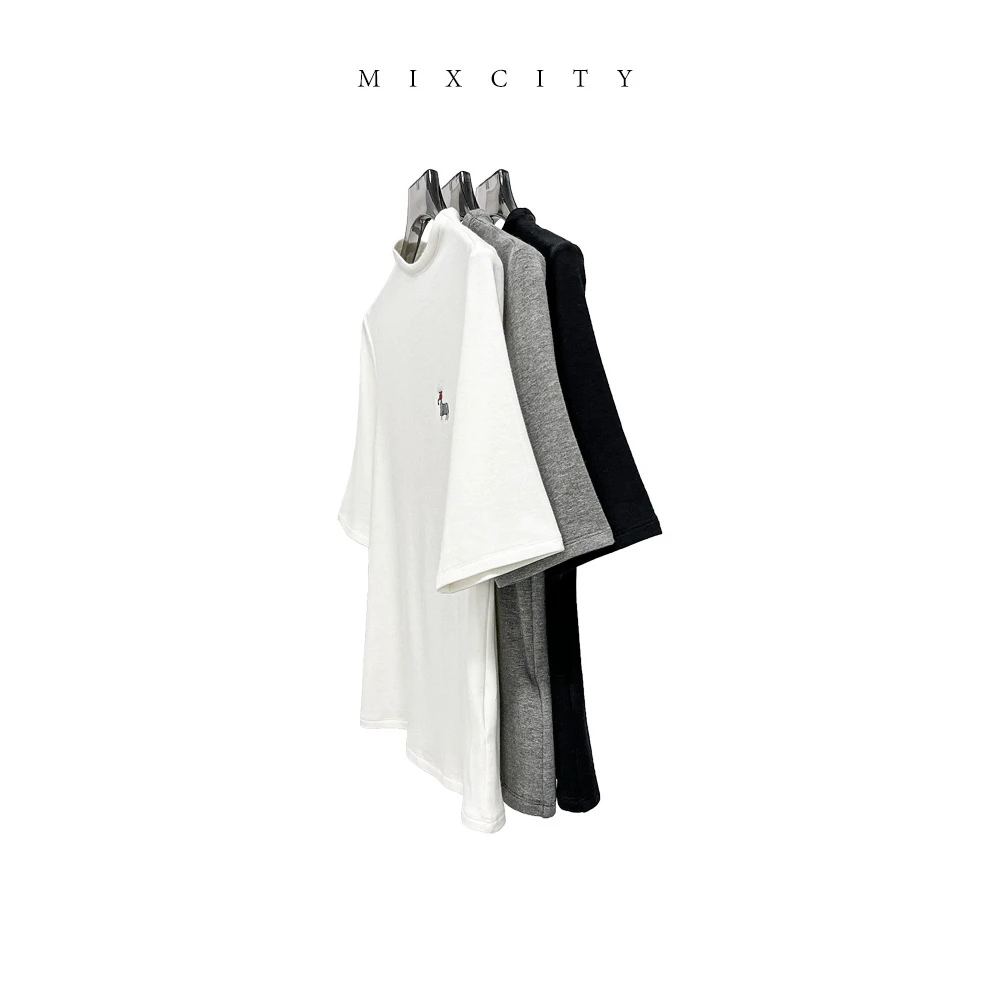 【亚楠本楠】蜡狗T◆精致卡通刺绣亲肤软糯百搭正肩针织衫7104