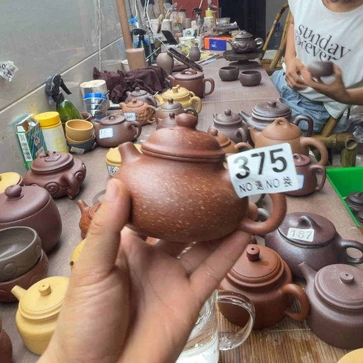 紫砂茶壶降坡泥容天230左右瑕疵不挑