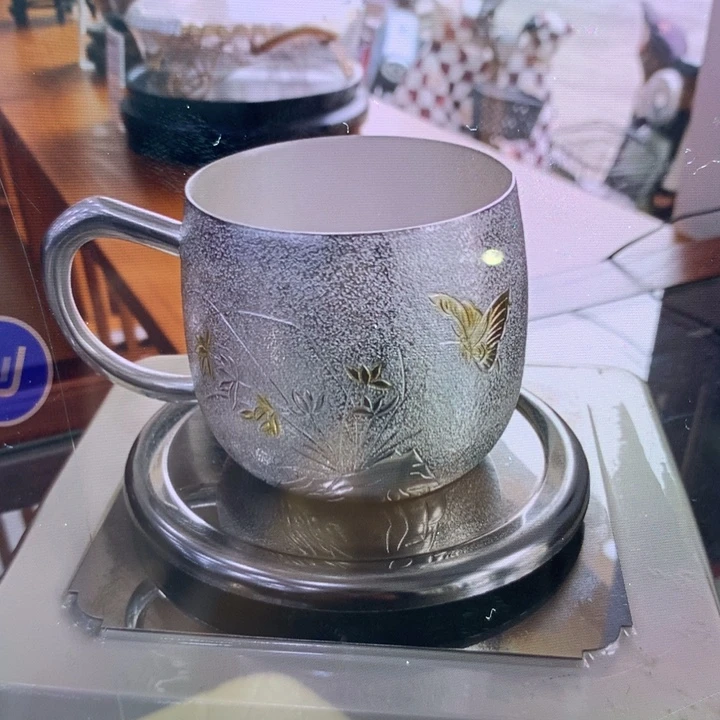 足银999兰花图主人杯350容量