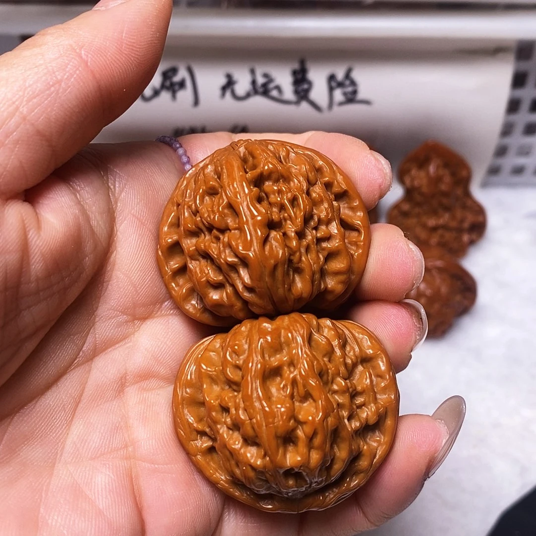 吊坠文玩核桃殤白狮子