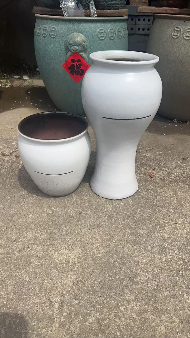 古法鱼缸鱼池造景全套生态瀑布过滤器养鱼陶瓷流水陶罐摆件循环水