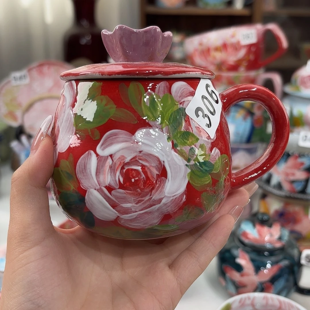 瓷片景德镇手绘高温釉下彩陶瓷茶具