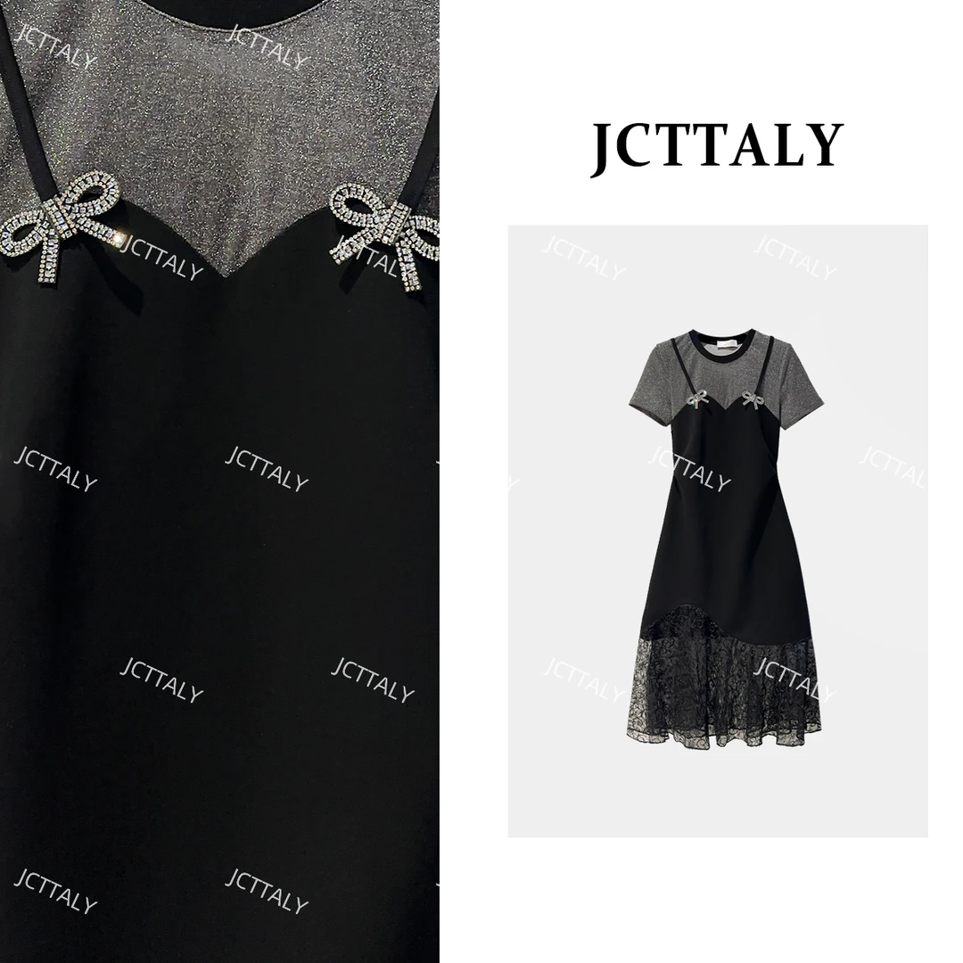 【宠粉价】A字裙蝴蝶结生日设计师裙子显瘦连衣裙夏季蝴蝶JC-A4018