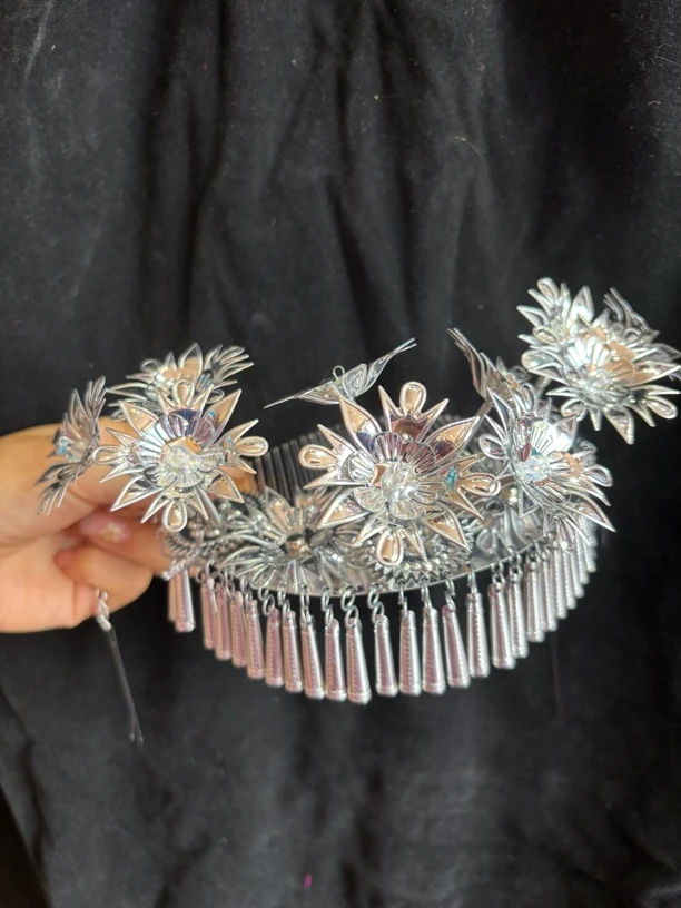 苗族凤凰手工头饰头戴全套新娘少数民族风格头饰