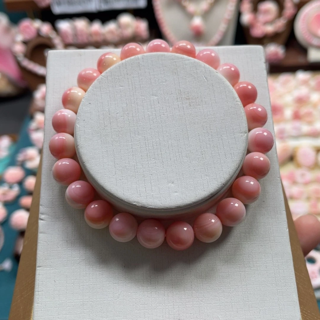 非金属贝珠（仿珍珠）大艳色手链精品不退不换