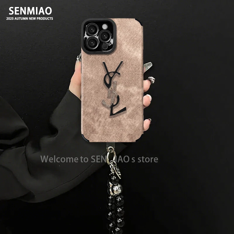 轻奢瞳眼金属装饰适用华为mate60苹果vivo小米oppo手链手机壳女