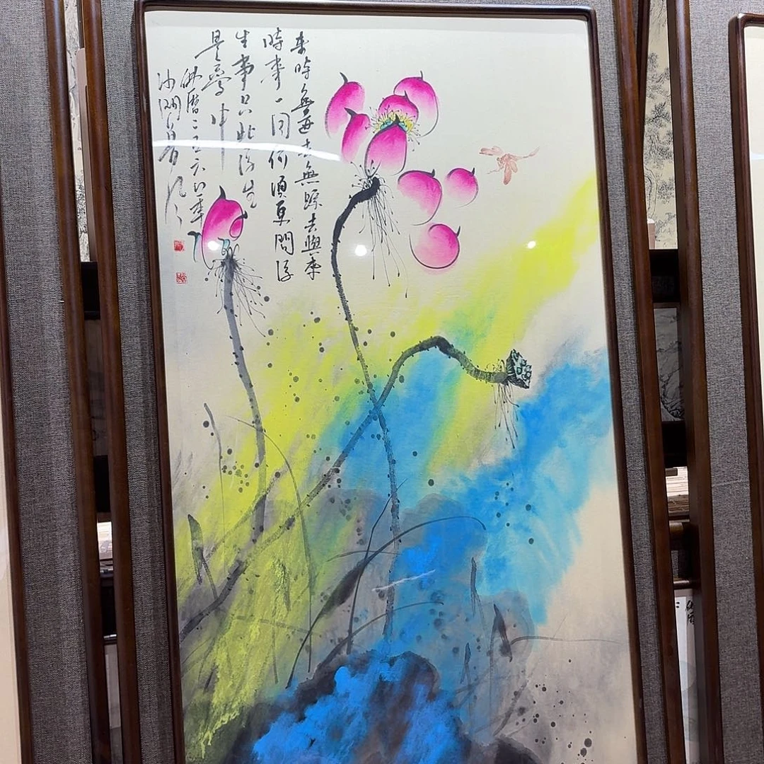 春***天国画真人手绘作品。