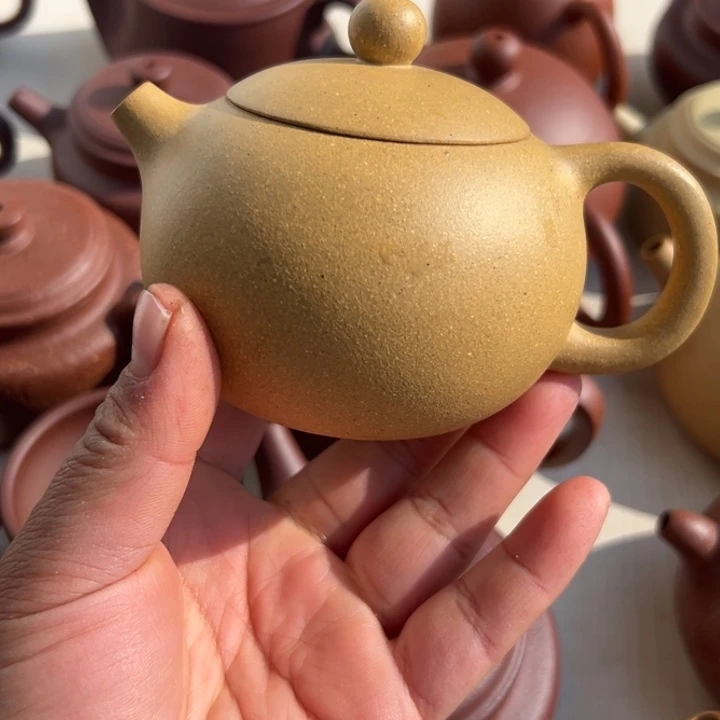 紫砂茶壶黄金段半手工220cc