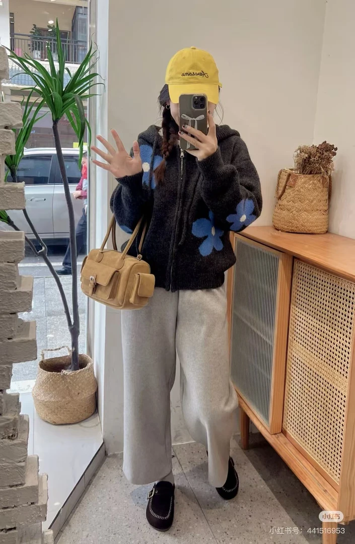 101-199韩系百搭显瘦针织衫软糯毛衣女外套羊毛外套9