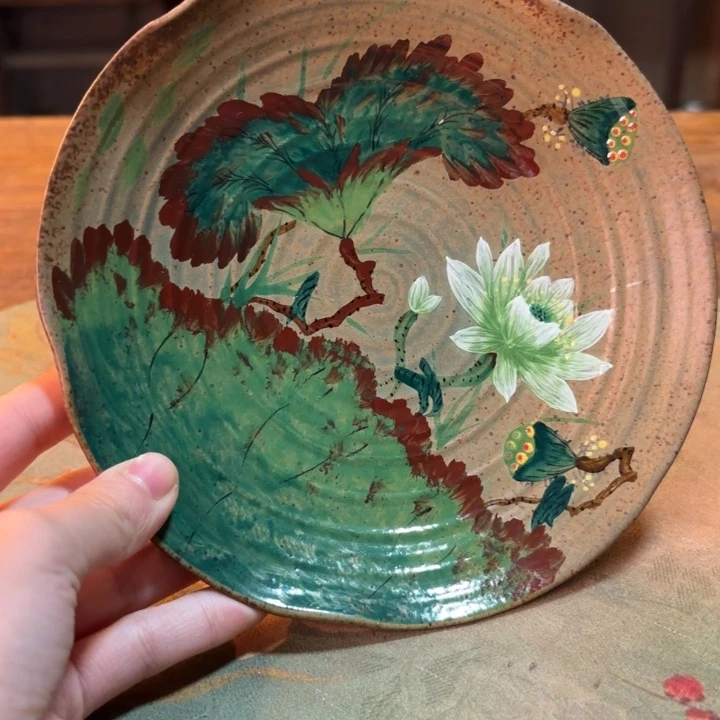 柴烧纯手工手绘陶瓷