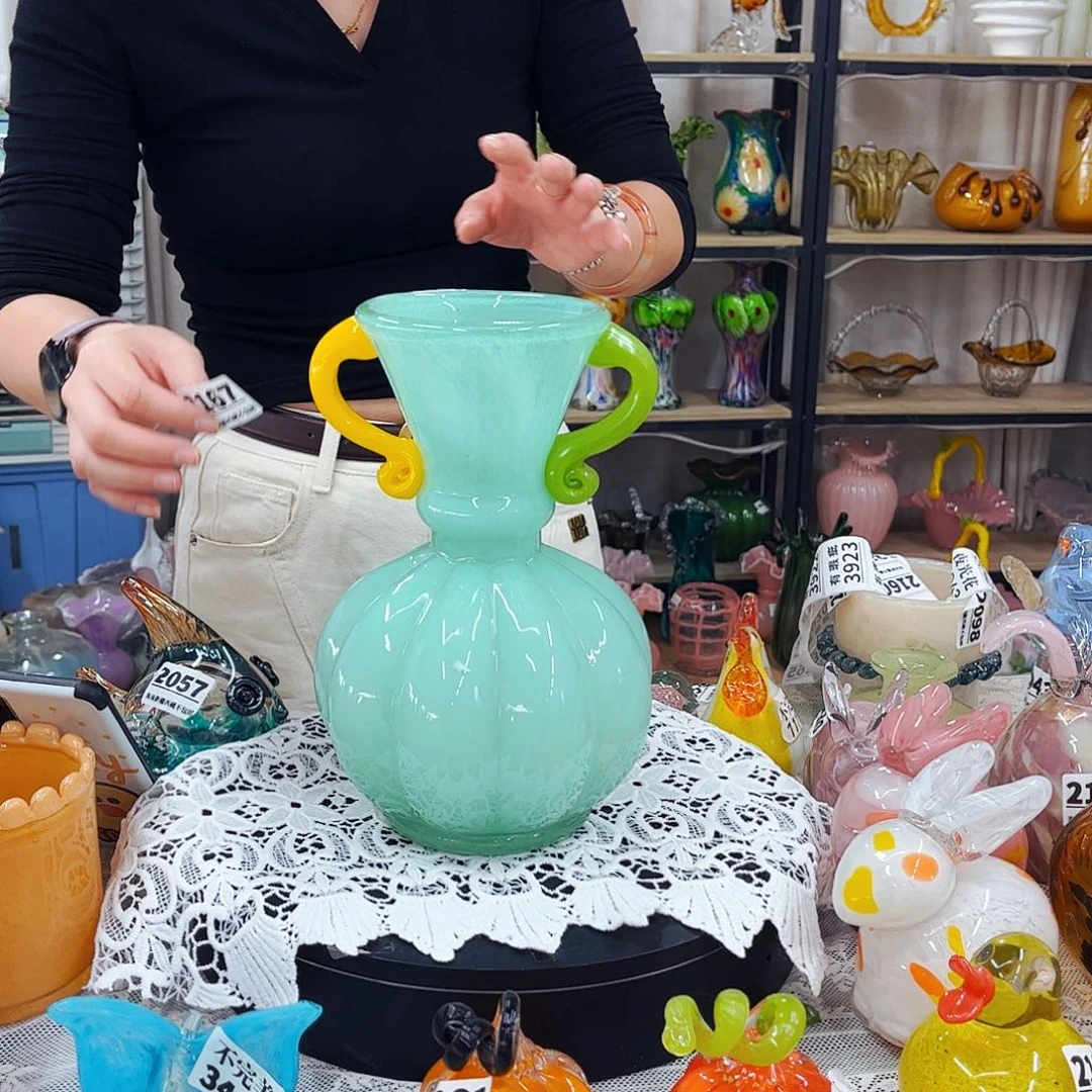 2167 家悦美居琉璃花瓶摆件
