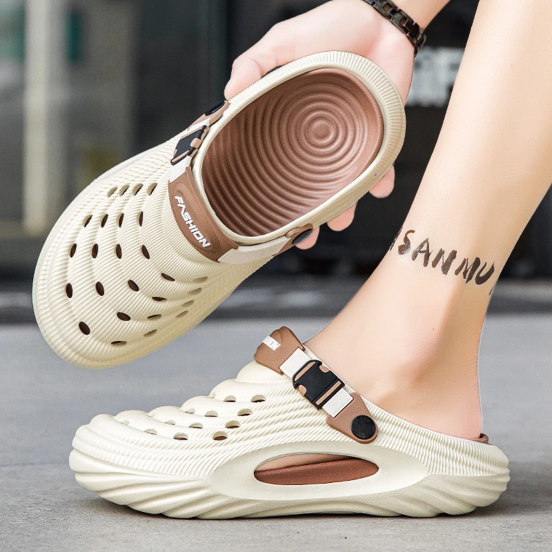 拖鞋男款夏季外穿踩屎感防滑运动凉鞋男士户外海边沙滩两用洞洞鞋