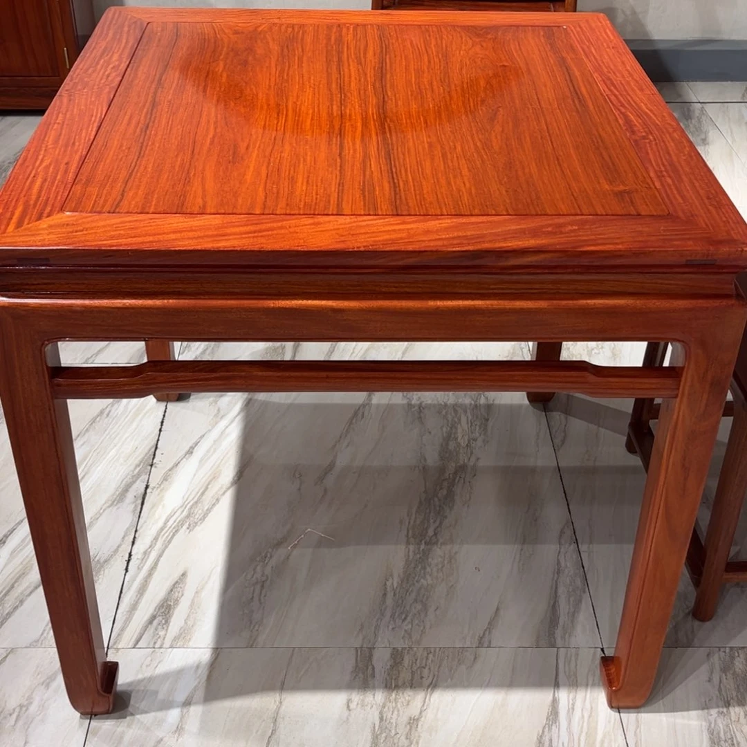 紫檀木类柜类家具江****地缅甸花梨木86八仙桌五件套