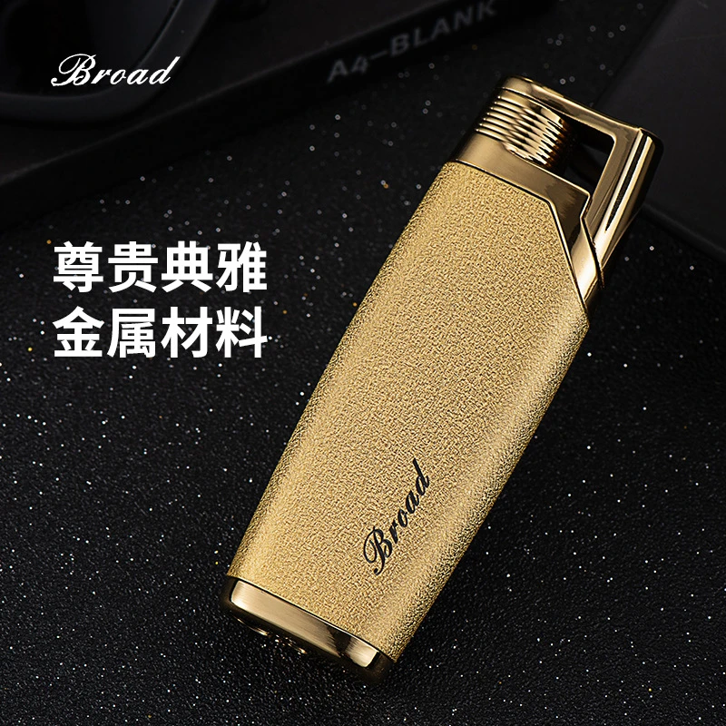 BD418直冲打火机防风电子充气打火机金属拉丝磨砂