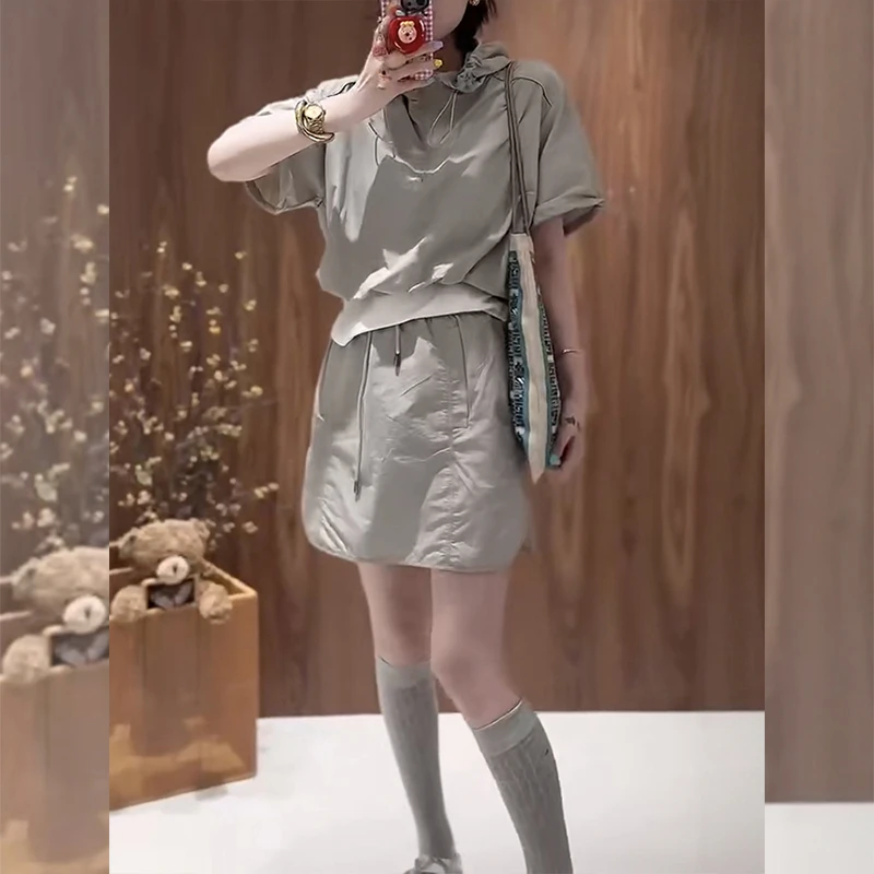 休闲时髦套装女2026夏季韩版时尚休闲显瘦工装风两件套松弛感穿搭