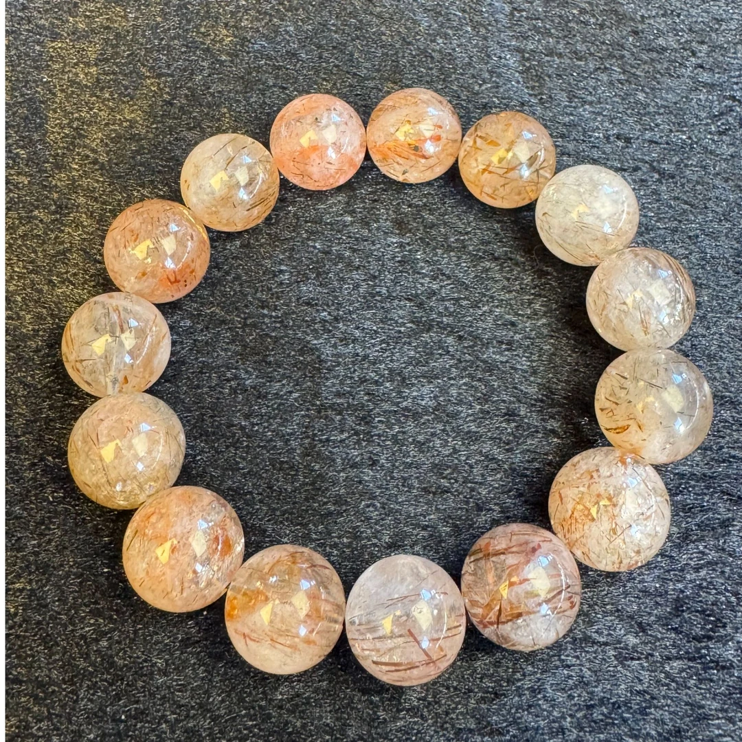 水晶手链 铜发晶 59.02g D16S045