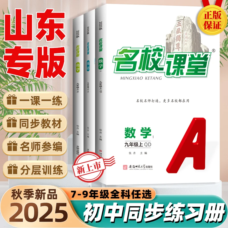2025秋【山东专版】名校课堂初中同步练习册七八九年级上下册人教版