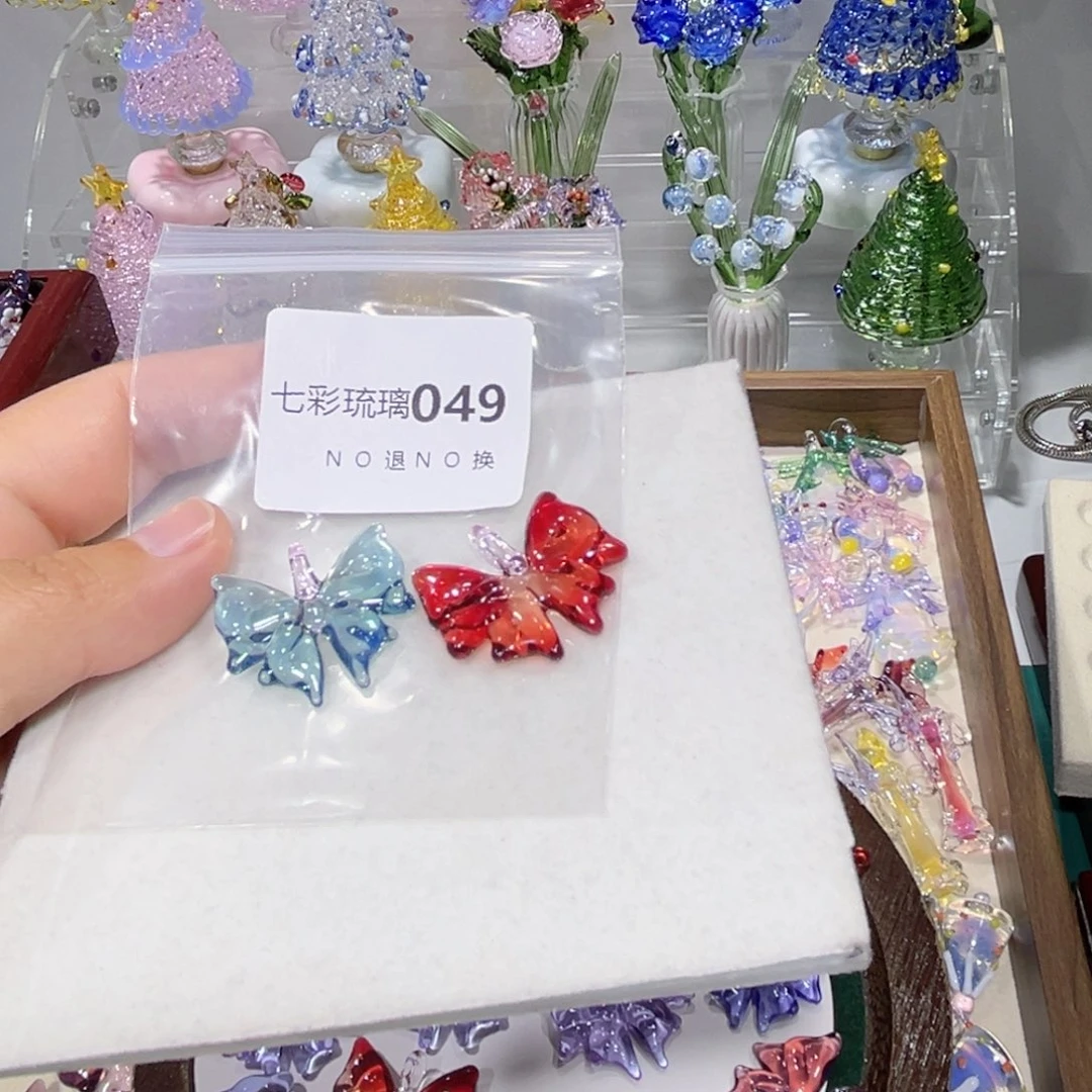 J****颈饰玻璃49蝴蝶结两个