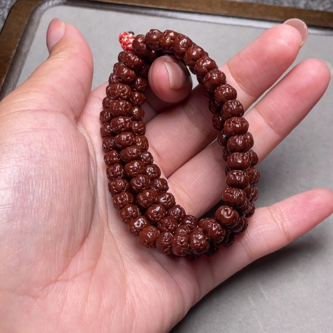 太****金刚菩提手串红串佛手108颗尺寸6.5➕