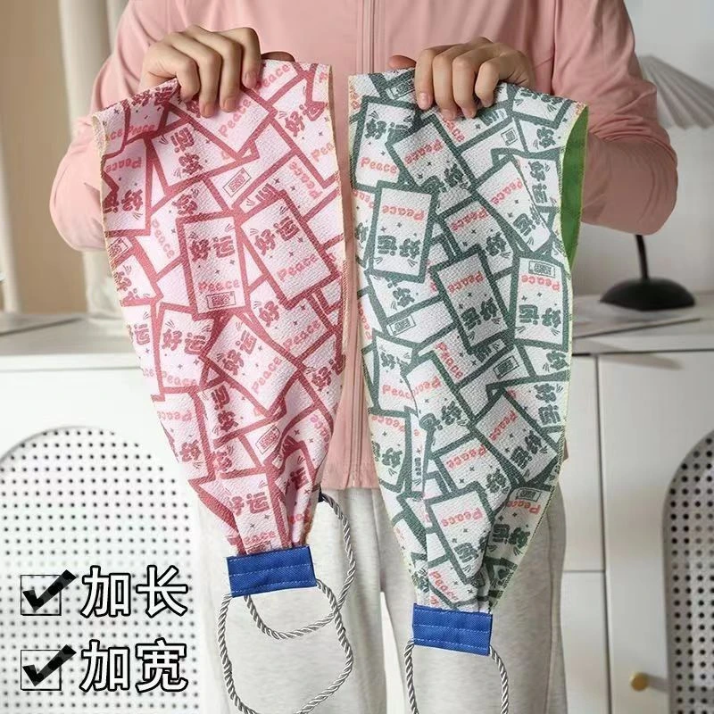 加长加宽加厚升级搓背双面磨砂搓背巾搓泥下灰搓背不求人耐用清洁