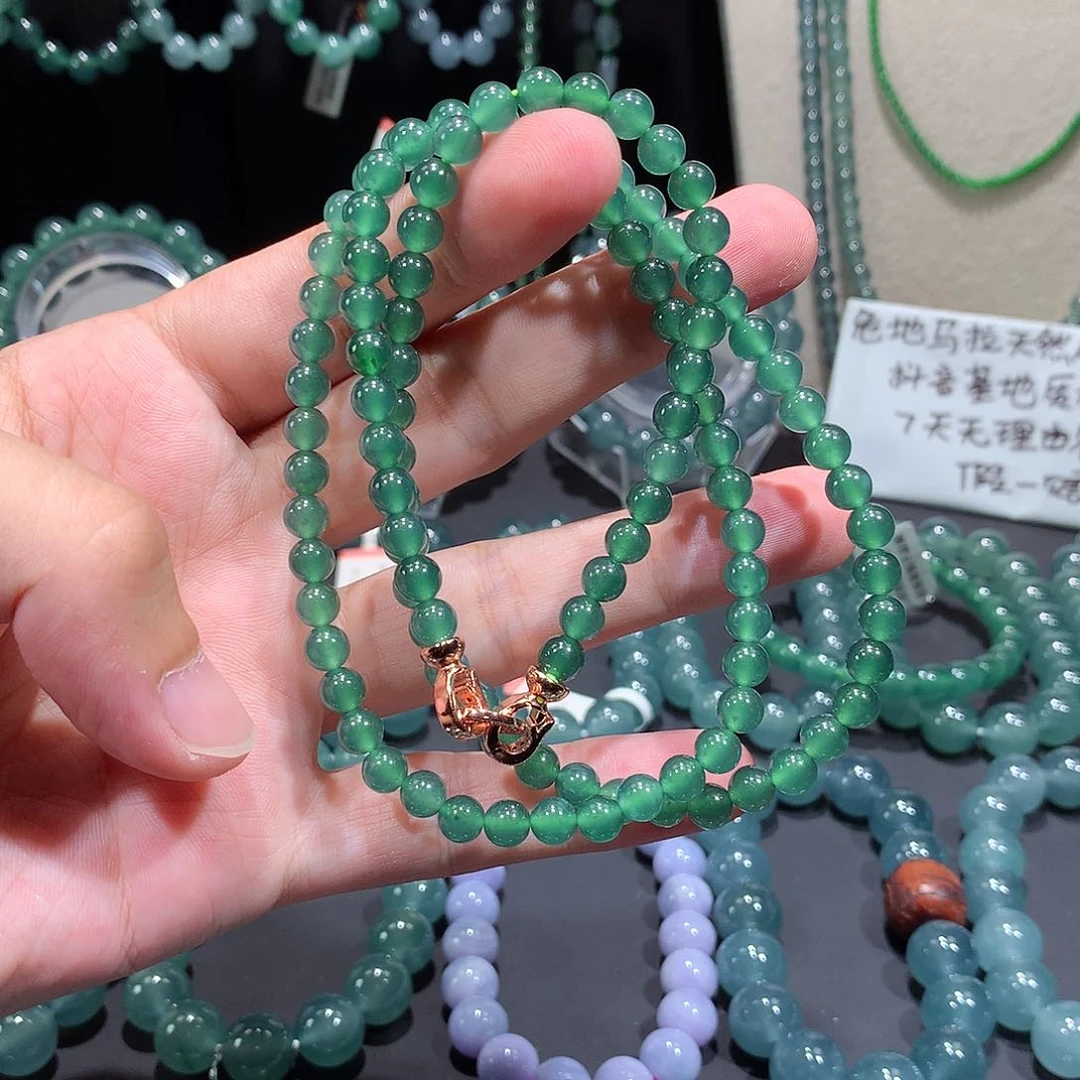 未镶嵌手串翡翠天然a货翡翠手串5.9