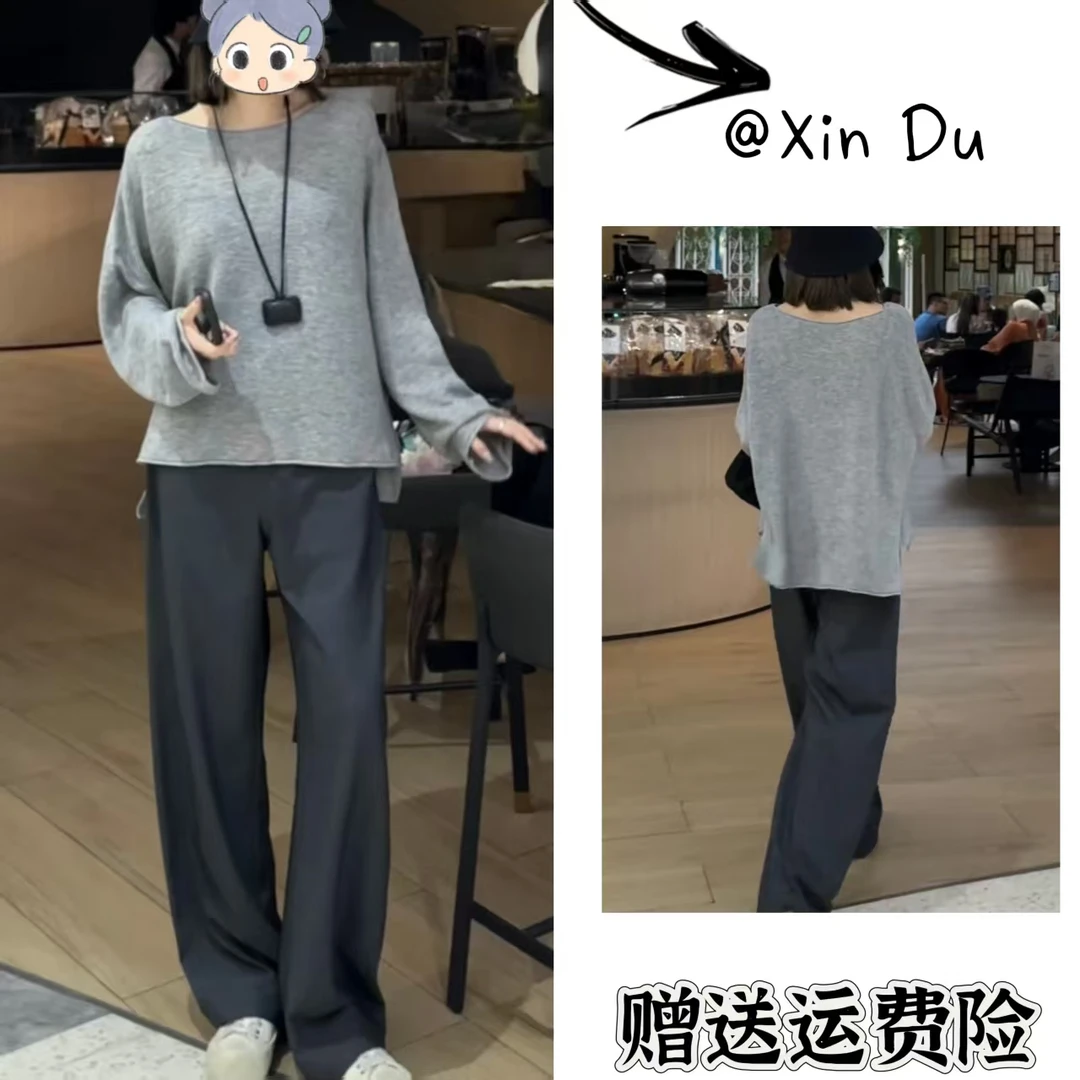 2025秋季新款时尚显瘦气质女士网红洋气两件套百搭款D22203