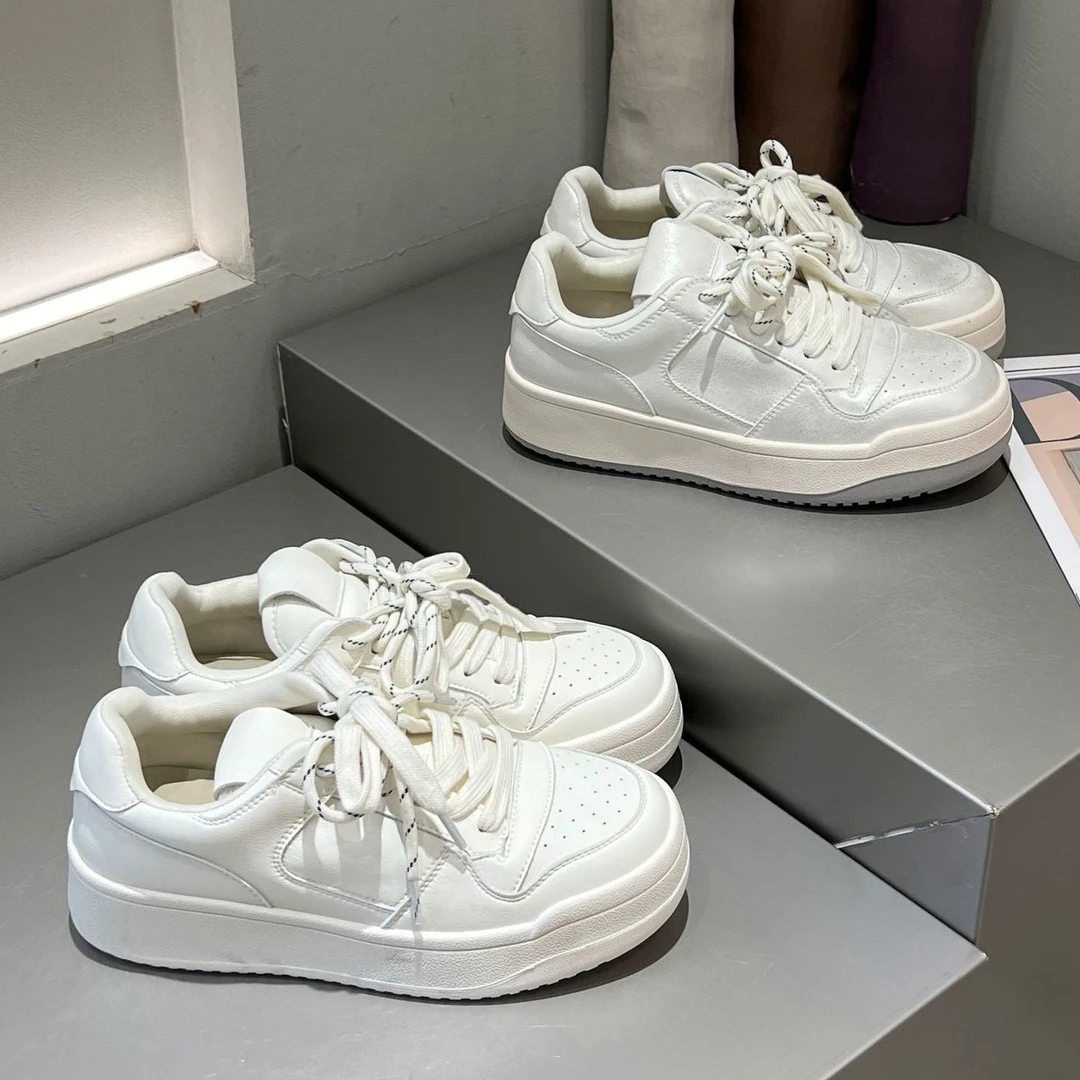 松糕厚底休闲小白鞋2025春季新款软底板鞋厚底休闲鞋llll