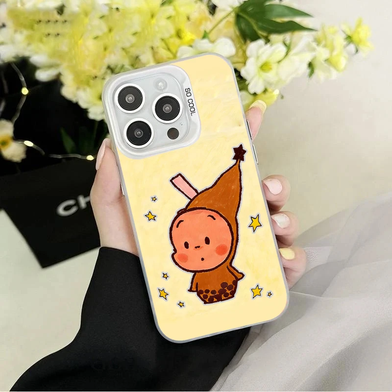 YHCY0044彩银壳适用于iPhone苹果17华为QPPQ小米VIVO手机壳
