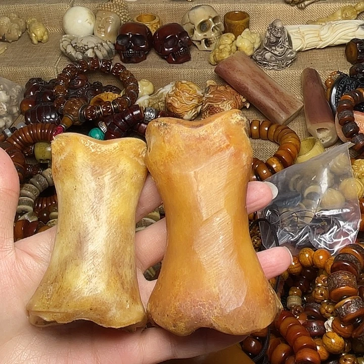 驼骨手串/手链驼骨手把件一对