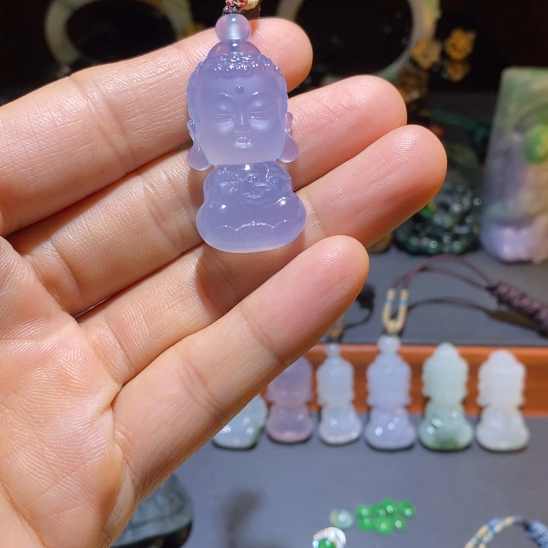 玛瑙/玉髓颈饰未镶嵌思***蕉阿弥宝宝佛