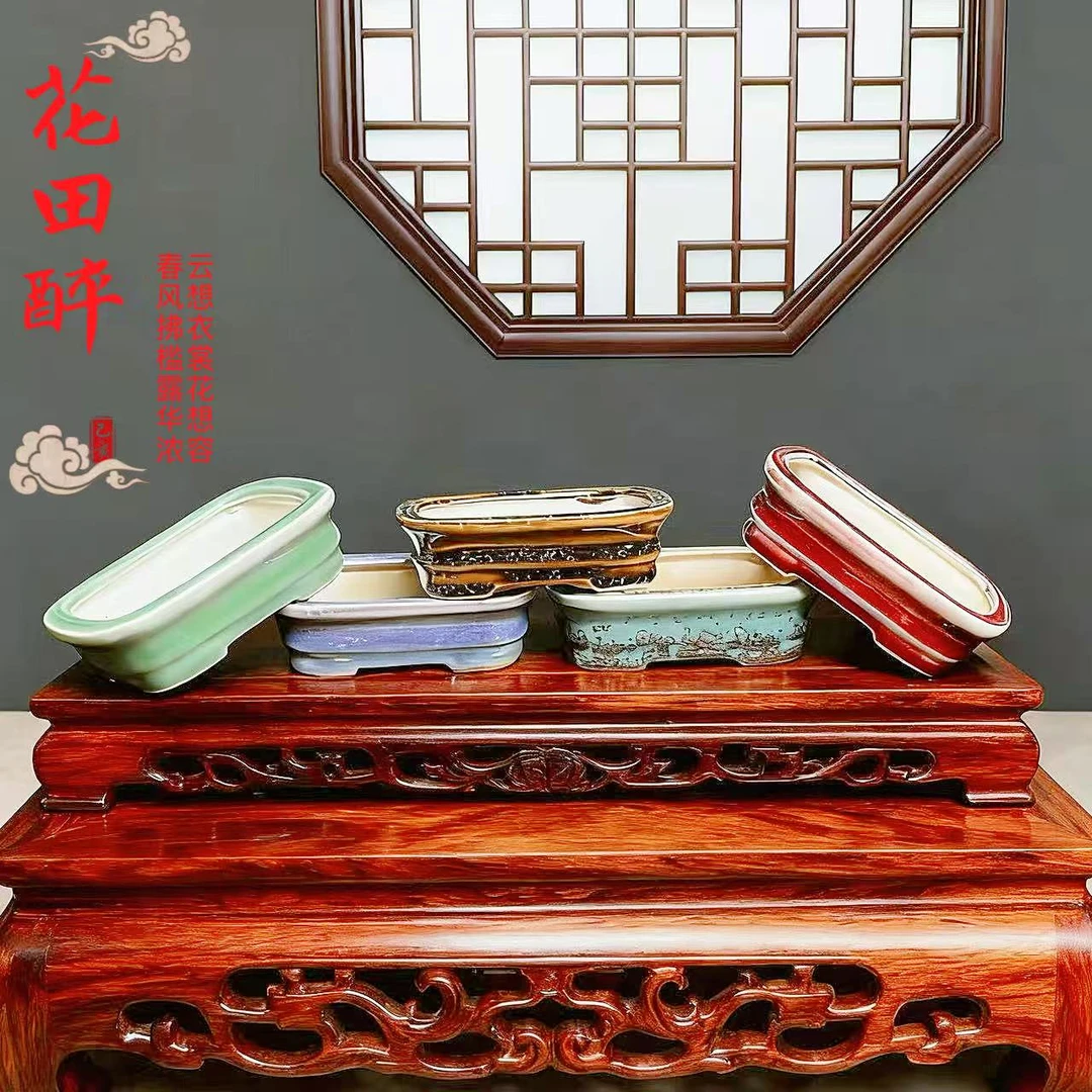 马槽美人醉宜兴紫砂白泥高温窑变小微型花盆花卉绿植盆景不含底座