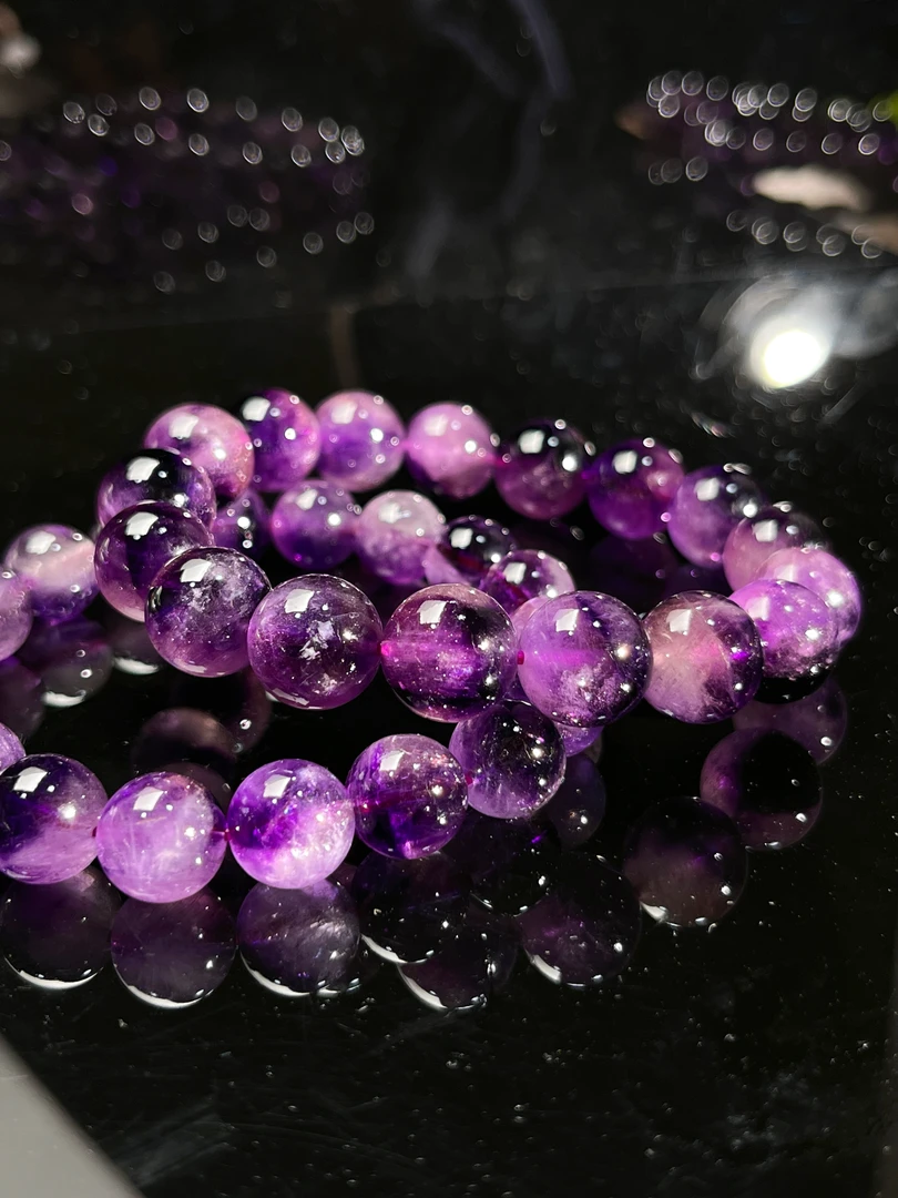 【大美】紫超七圆珠手串@多样性发其一