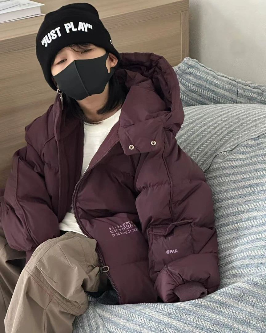 【小治家】412263《豆沙1》优选韩版儿童休闲百搭时尚连帽洋气羽绒服