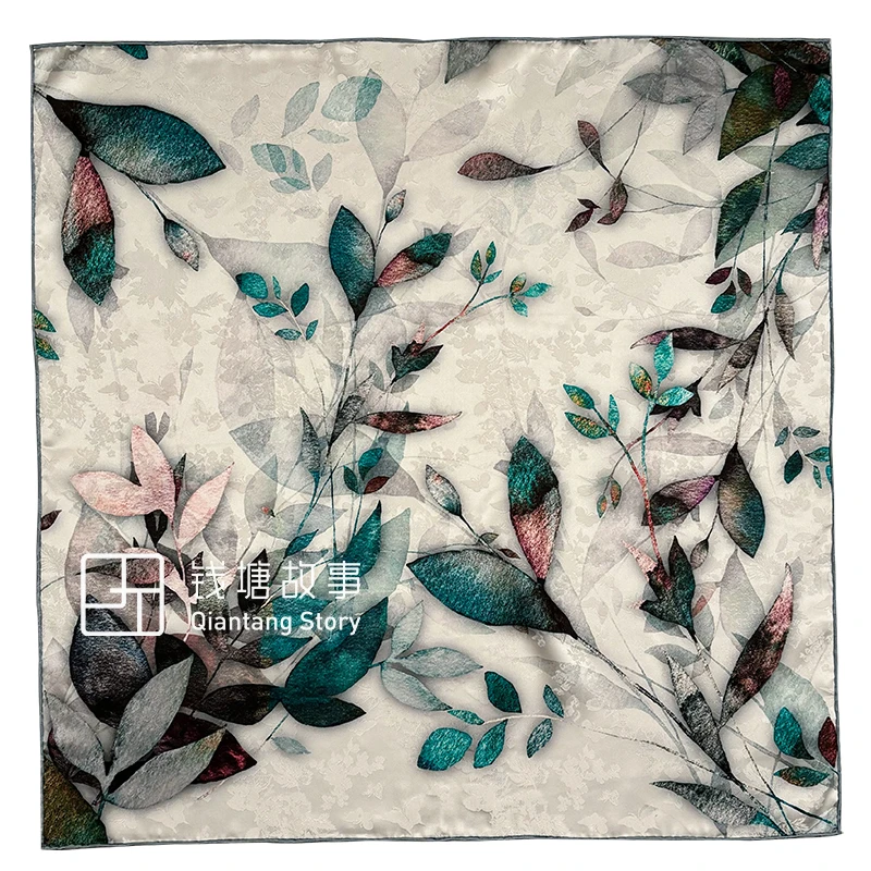 Qiantang Story/钱塘故事花罗-70中方巾斑驳树影丝巾围巾65*65cm