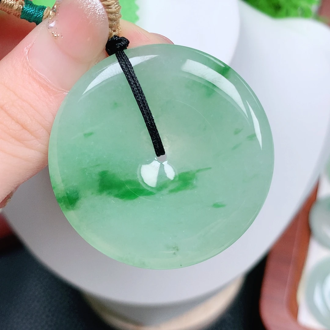 翡翠未镶嵌颈饰平安40-5.6