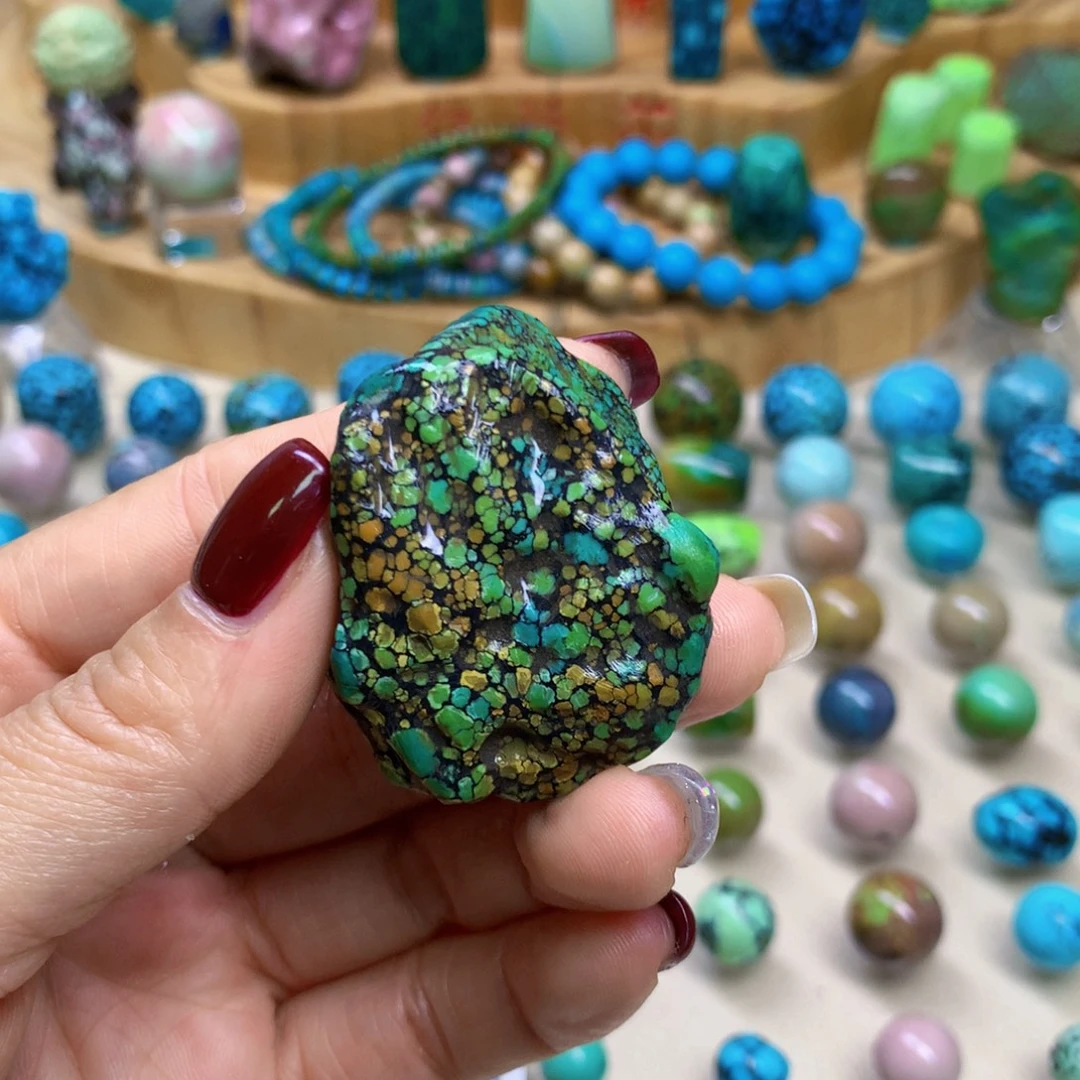 绿松石未镶嵌三彩随行