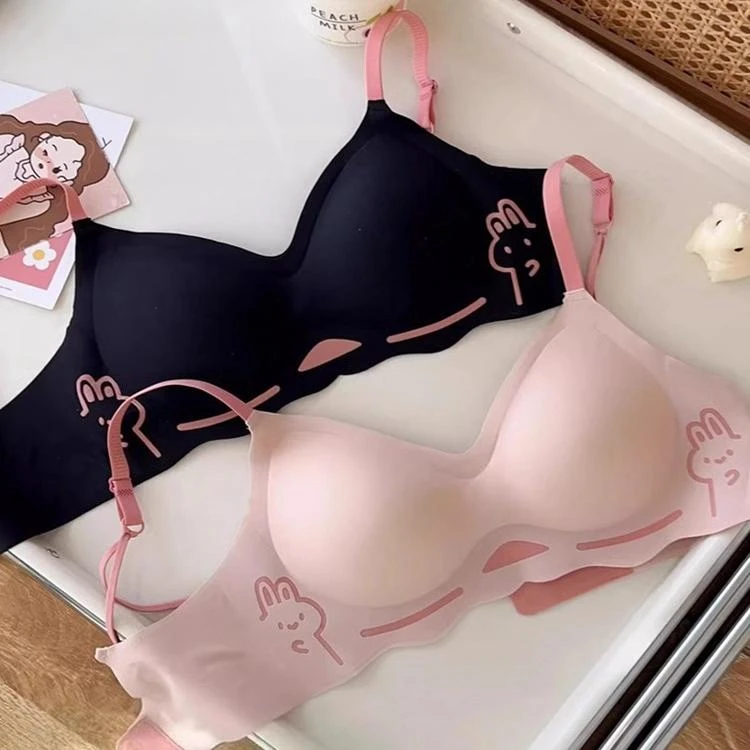 无痕内衣女小胸聚拢显大码隐形美背舒适软支撑防下垂运动文胸女生