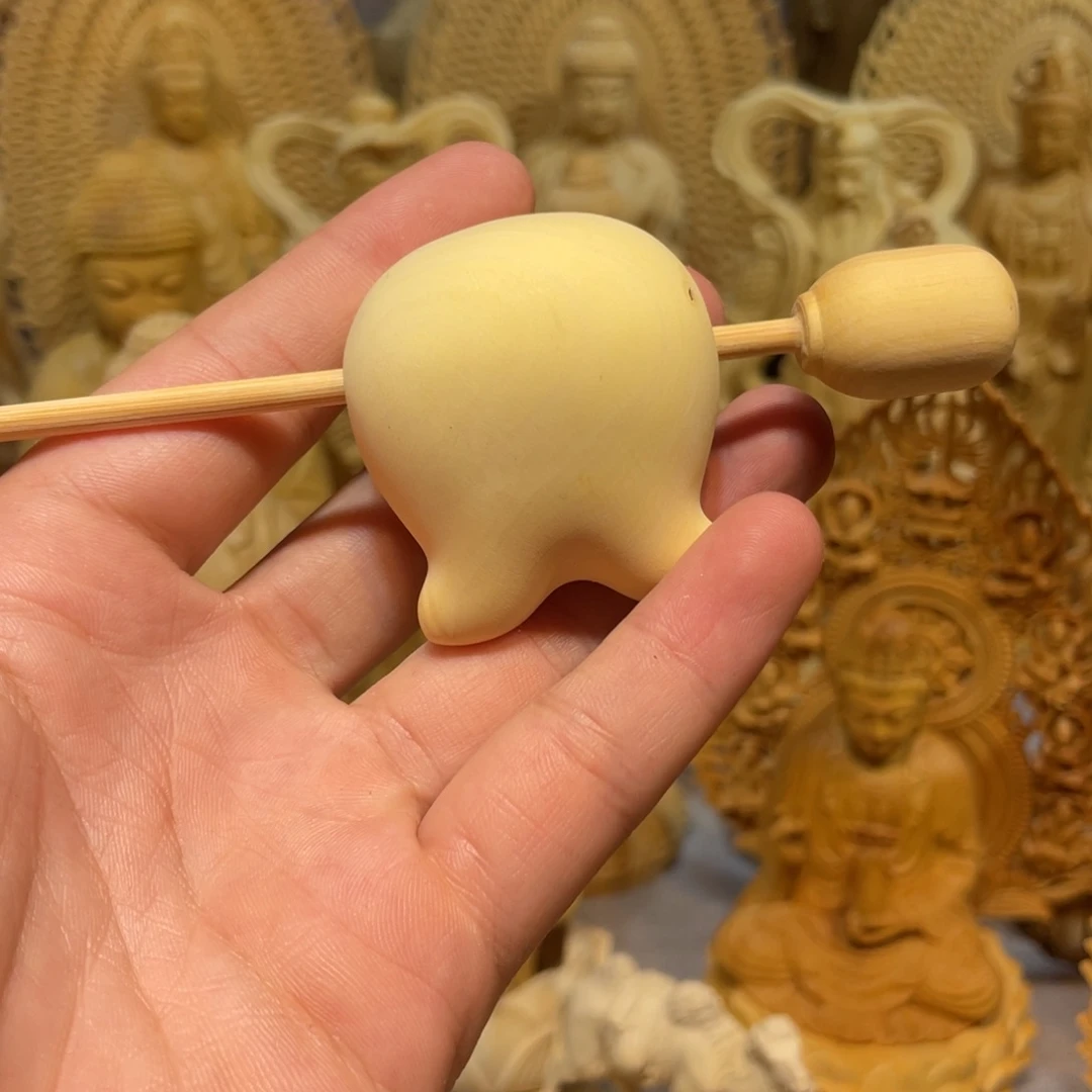 黄杨木小瑕木鱼手把