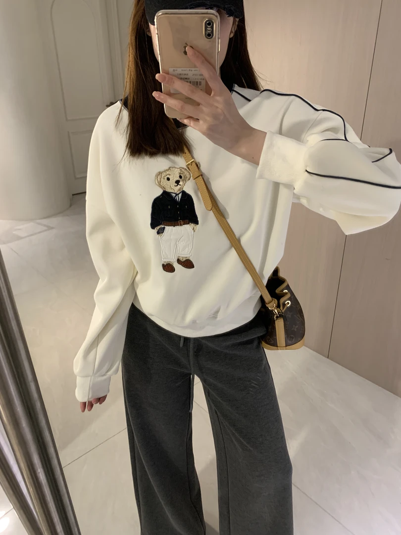 九佳 【忘忧熊】宽松印花百搭圆领卫衣休闲时尚女士