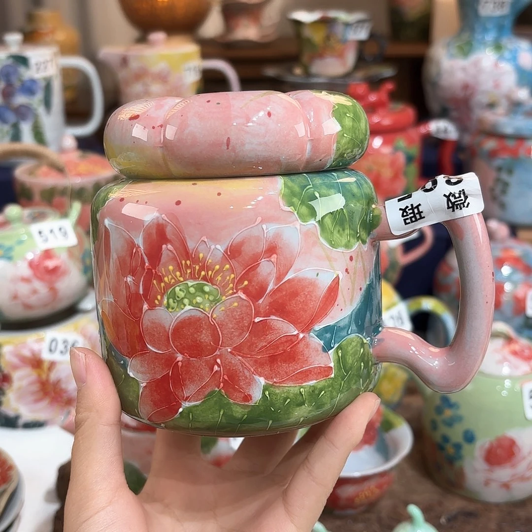 景德镇手绘高温釉下彩陶瓷茶具