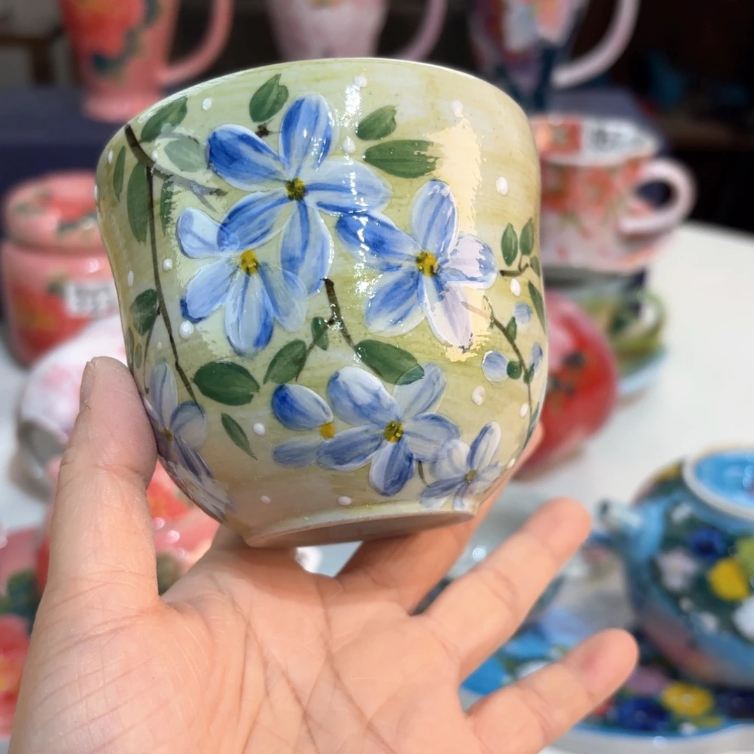 景德镇手绘高温釉下彩陶瓷茶具