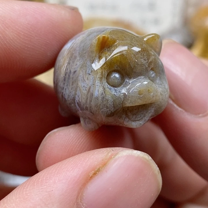 颈饰未镶嵌硅化珊瑚（珊瑚玉）小摆件