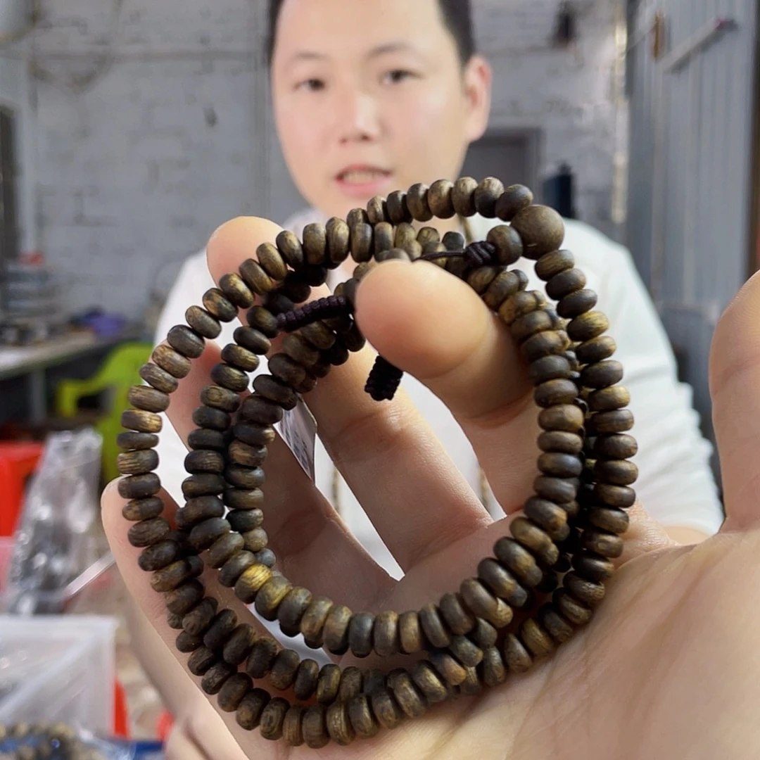 沉香手串棋楠白露算盘珠长串0.6/15克多样性发一