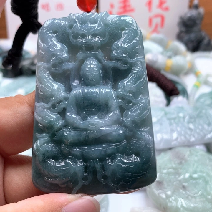 翡翠未镶嵌颈饰保真天然A货翡翠