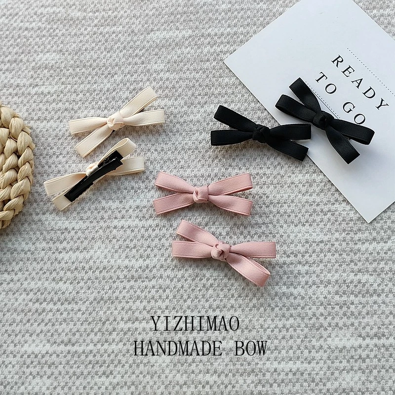 韩式甜美仙可爱少女发夹迷你小蝴蝶结对夹边夹刘海夹多巴胺发饰