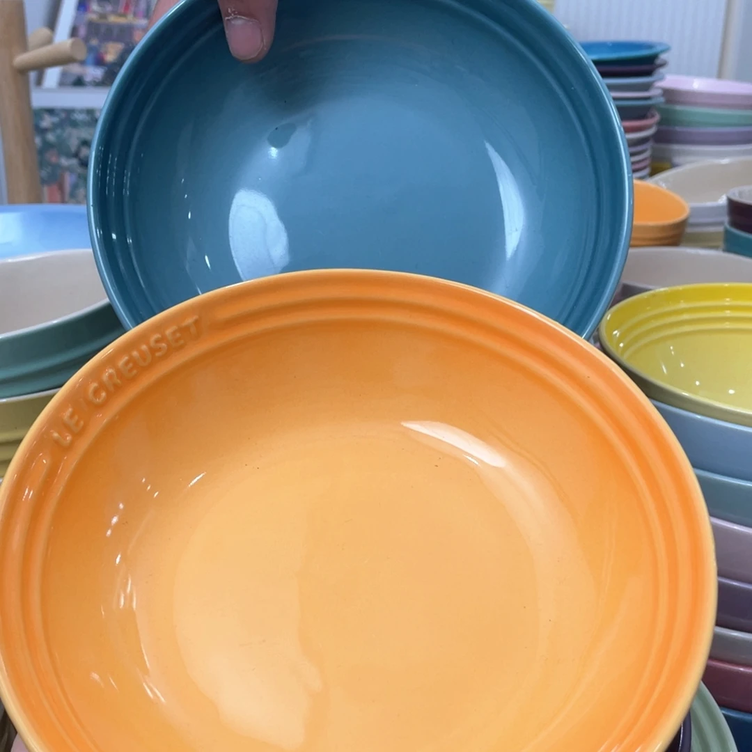 瓷片微瑕2个7英寸燕麦盘