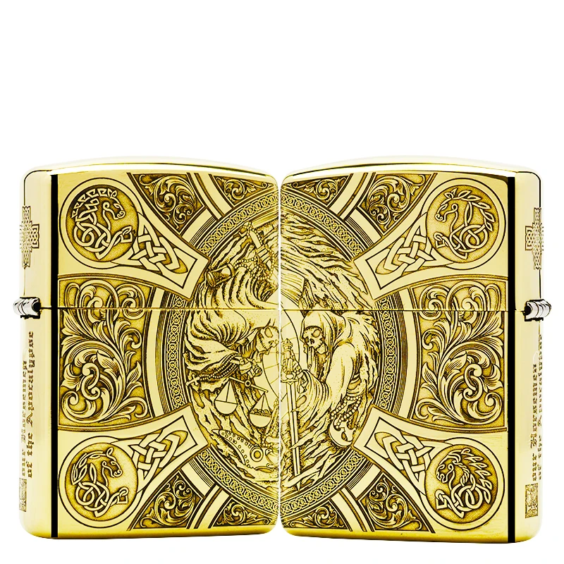 ZIPPO/之宝打火机【蚊版天启四骑士】黄铜盔甲原装正品防风机168
