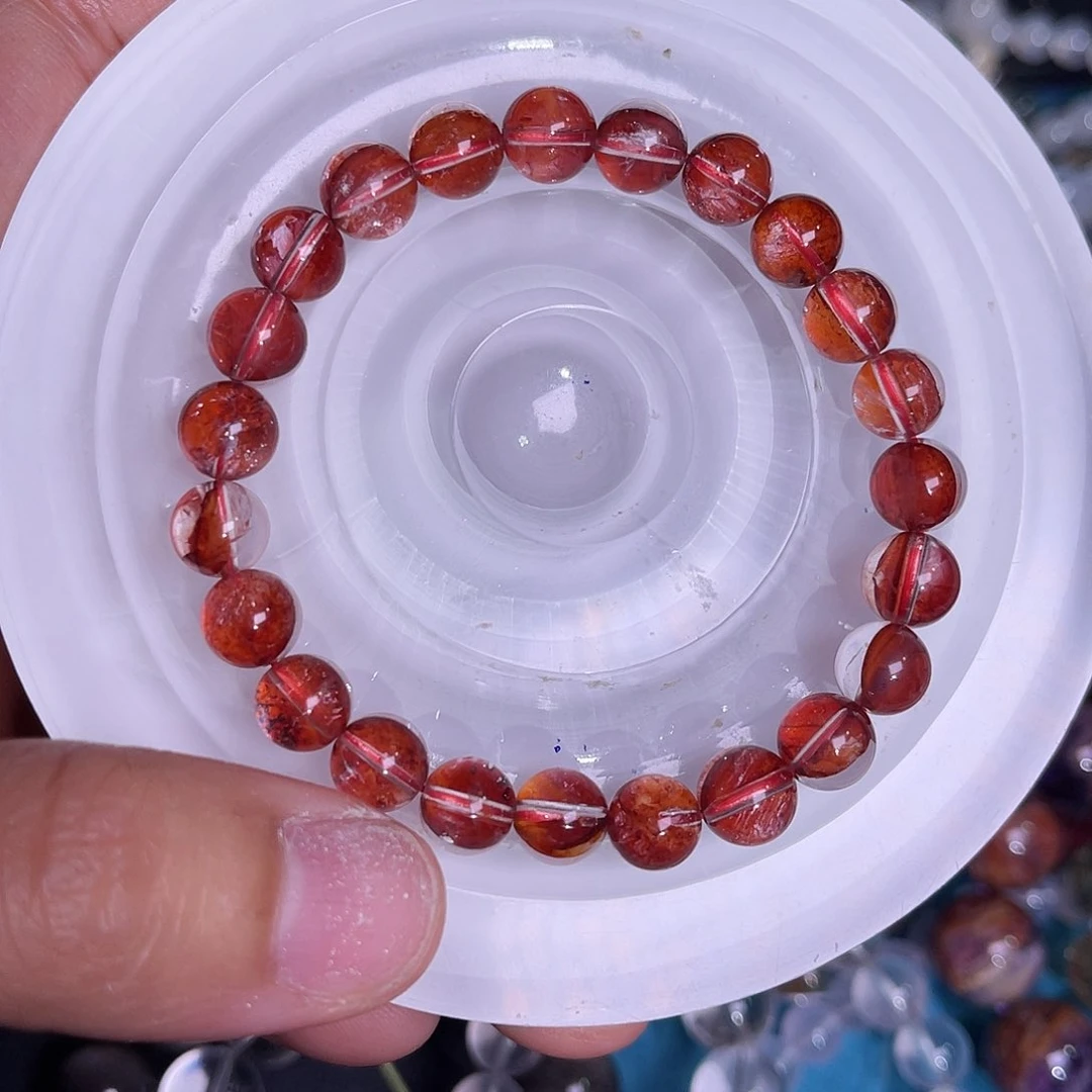 未镶嵌手链水晶红胶花