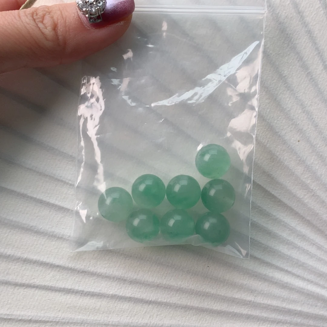 石英质玉冰飘花精品珠子未镶嵌胡*雪