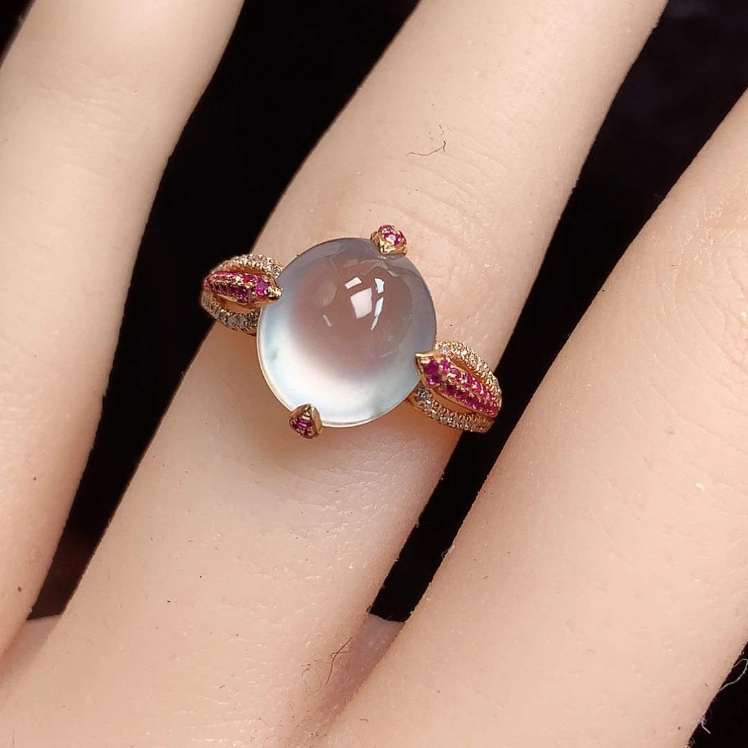 翡翠颈饰18K金镶嵌上新